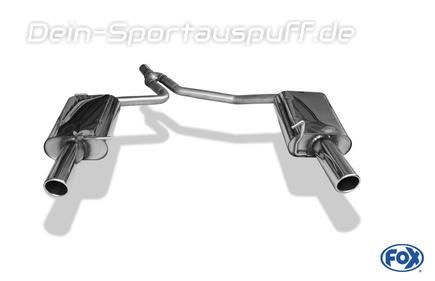Fox Edelstahl Duplex Sportauspuff Seat Exeo Limo u. ST je 1x90mm rund eingerollt abgeschrägt ohne Absorber