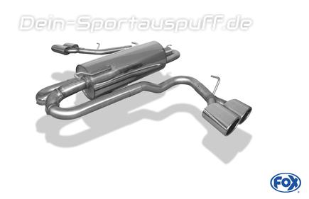 Fox Edelstahl Sportauspuff-Komplettanlage ab Kat Sidepipe rechts-links VW Amarok 4x4 Mod. mit Trittbrett 2x115x85mm oval eingerollt seitlich abgeschrägt ohne Absorber