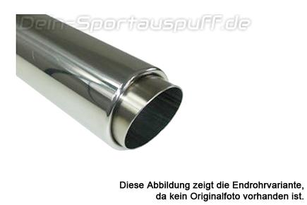 Fox Edelstahl Auspuffendrohr anschweißbar Ø 80mm rund Länge 330mm Typ 27