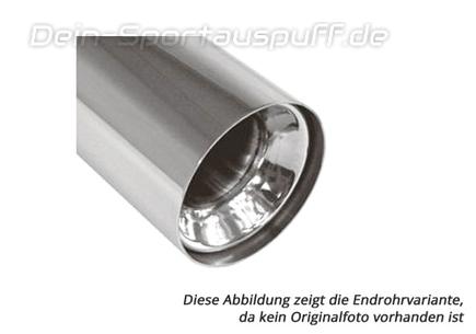 Fox Edelstahl Auspuff Endrohr zum Anschweißen Ø 80mm rund Länge 400mm Typ 11