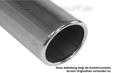 Fox Edelstahl Auspuff Endrohr zum Anschweißen Ø 63mm rund Länge 300mm Typ 12