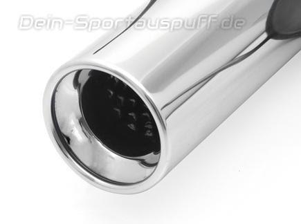 Fox Edelstahl Auspuff Endrohr anschweißbar Ø 76mm rund Länge 300mm Typ 13