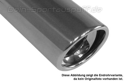 Fox Edelstahl Auspuffendrohr zum Anschweißen Ø 90mm rund Länge 400mm Typ 17