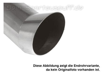 Fox Edelstahl Auspuff Endrohr anschweißbar Ø 63mm DTM rund Länge 400mm Typ 18