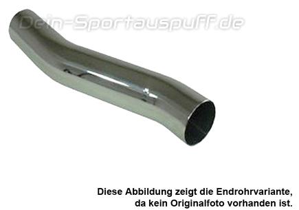Fox Edelstahl Auspuffendrohr anschweißbar Ø 63mm rund Länge 350mm S-Design Typ 23