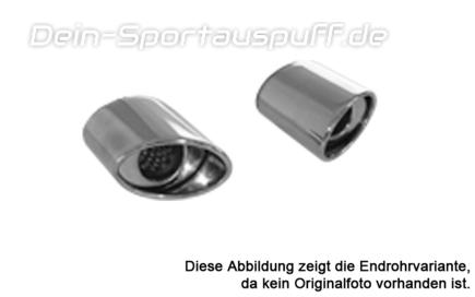 Fox Edelstahl Duplex Anschweißendrohr 115x85mm oval Länge 130mm Porsche-Design Typ 39