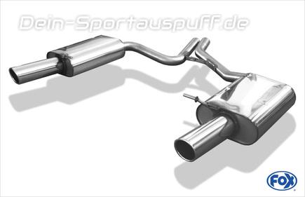 Fox Edelstahl Duplex Sportauspuff Seat Exeo Limo u. ST je 90mm rund eingerollt abgeschrägt
