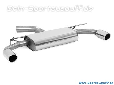 Fox Edelstahl Duplex Sportauspuff VW Golf 7 1.4 TSI 2.0 TDI inkl. GTD in GTI-Optik je 90mm rund eingerollt abgeschrägt