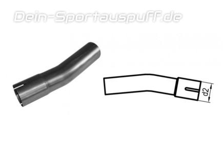 Fox Edelstahl Auspuff Rohrbogen 15° Ø 88,9mm geweitet (Steckverbindung)