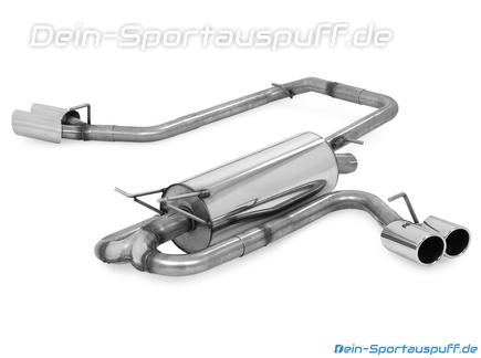 Fox Edelstahl Sportauspuff-Komplettanlage ab Kat Sidepipe rechts-links VW Amarok 4x4 Mod. ohne Trittbrett 2x90mm rund eingerollt gerade