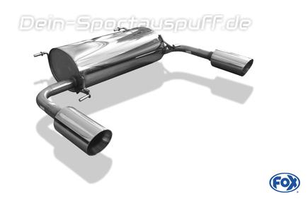 Fox Edelstahl Duplex Sportauspuff Suzuki Swift Sport 4 Typ FZ NZ ab 2011 je 100mm rund doppelwandig abgeschrägt