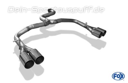 Fox Edelstahl Duplex Endrohrgeweih Alfa Romeo GTV je 2x76mm rund scharf gerade