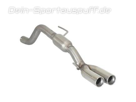 Ragazzon Edelstahl Race Sportauspuff Fiat Grande Punto Evo Abarth 1.4 Multiair 120kW 2x70mm rund eingerollt versetzt