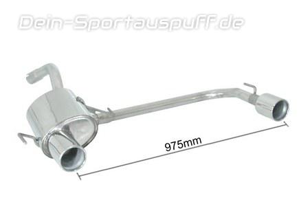 Ragazzon Edelstahl Duplex Sportauspuff Alfa Romeo 147 Bj.00-10/04 je 102mm rund eingerollt
