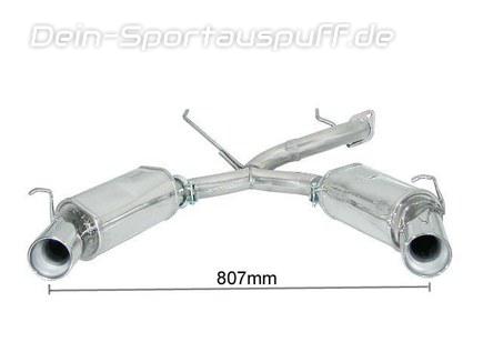Ragazzon Edelstahl Duplex Sportauspuff Alfa Romeo GTV Spider 916 2.0l Turbo je 102mm rund eingerollt