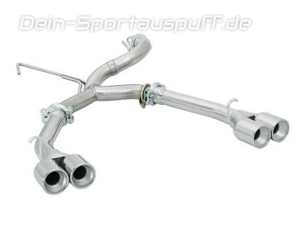 Ragazzon Edelstahl Duplex Endschalldämpfer-Ersatzrohr Alfa Romeo GTV Spider 916 2.0l Turbo je 2x70mm rund eingerollt
