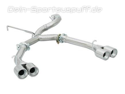 Ragazzon Edelstahl Duplex Endschalldämpfer-Ersatzrohr Alfa Romeo GTV Spider 916 1.8l 2.0l je 2x70mm rund eingerollt