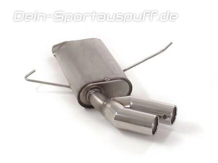 Ragazzon Edelstahl Sportauspuff BMW 3er E92 Coupe E93 Cabrio 325i 2.5l 160kW 2x76mm rund eingerollt versetzt
