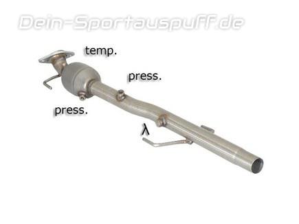 Ragazzon Edelstahl Sport-Kat inkl. Partikelfilter-Ersatzrohr Mazda 6 I GG GY 2.0l CD