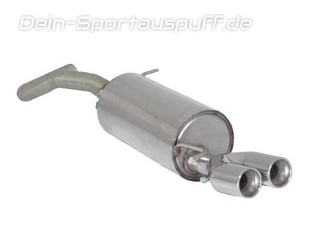 Ragazzon Edelstahl Sportauspuff VW Polo GTI 6R 2x80mm rund eingerollt versetzt