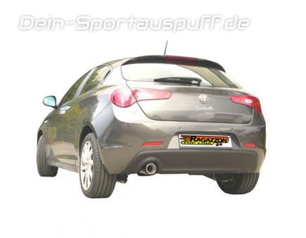 Ragazzon Edelstahl Racing-Komplettanlage ab Kat Alfa Romeo Giulietta 1.4l 125kW 90mm rund eingerollt
