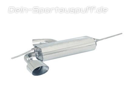 Ragazzon Edelstahl Komplettanlage ab Kat Audi A3 8P 1.9TDI 2.0TDI 135x90mm oval abgeschrägt