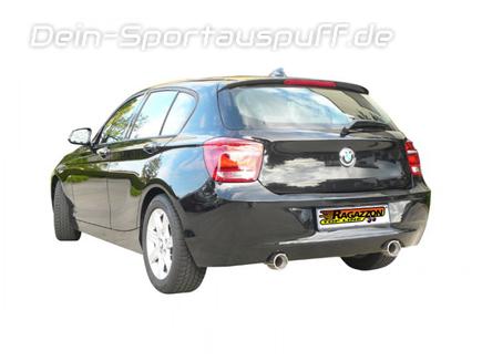 Ragazzon Edelstahl Duplex Komplettanlage ab Kat BMW 1er F20 F21 120d je 90mm rund eingerollt