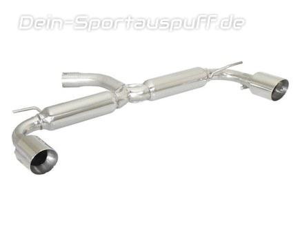 Ragazzon Edelstahl Duplex Komplettanlage ab Kat VW Beetle Typ 5C 2.0l TSI je 102mm rund eingerollt abgeschrägt