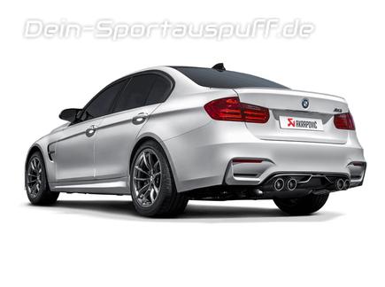Akrapovic Titan Duplex Sportauspuff-Komplettanlage ab Kat BMW 3er F80 M3 mit je 2x Endrohren aus Carbon