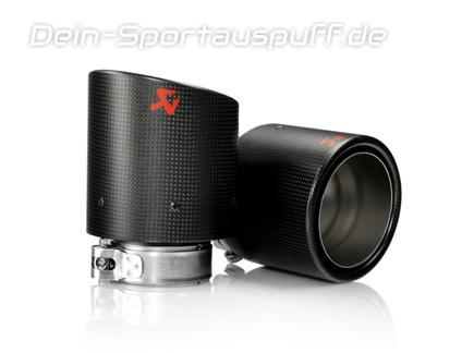 Akrapovic Carbon Duplex Endrohrsatz VW Golf 6 1.4 TSI 90kW je 1x100mm rund eingerollt abgeschrägt