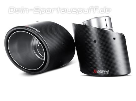 Akrapovic Carbon Duplex Endrohrsatz VW Scirocco R je 1x rund eingerollt abgeschrägt