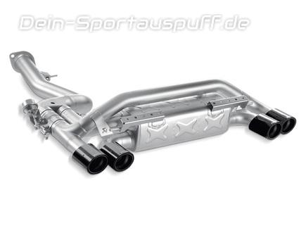 Akrapovic Titan Duplex Sportauspuff BMW 1er M Coupe E82 je 2x rund eingerollt abgeschrägt aus Carbon