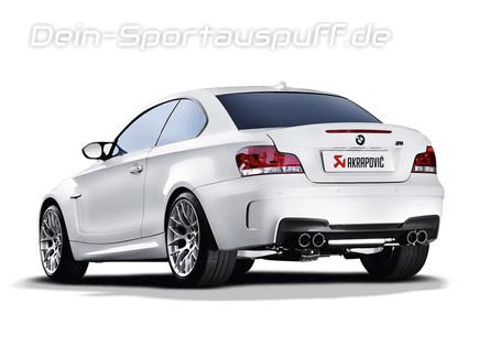 Akrapovic Titan Duplex Komplettanlage BMW 1er M Coupe E82 je 2x rund eingerollt abgeschrägt aus Carbon
