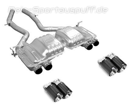 Eisenmann Edelstahl Duplex Sportauspuff BMW 4er M4 F82 Coupe je 2x90mm rund aus Carbon
