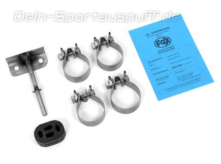 Fox Edelstahl Duplex Sportauspuff Mercedes E-Klasse W212 4-Zyl je 2x106x71mm