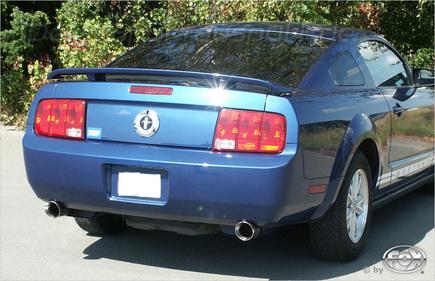 Fox Edelstahl Duplex Sportauspuff Ford Mustang Coupe 4.0l V6 ab 05 je 100mm rund doppelwandig abgeschrägt