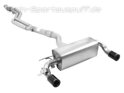 Remus Edelstahl Duplex Komplettanlage ab Kat BMW 1er F20 F21 M135i je 84mm Street Race rund in schwarz