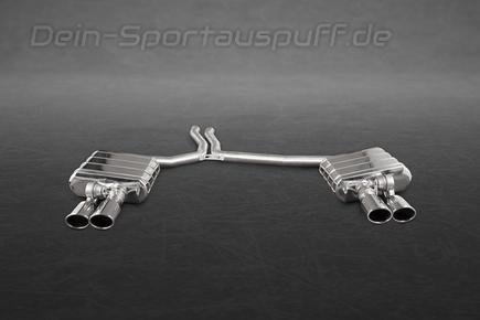 Capristo Edelstahl Duplex Sportauspuff-Komplettanlage inkl. Klappensteuerung Audi S4 B8 ab 2008 je 2x oval eingerollt