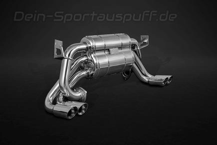 Capristo Edelstahl Duplex Sportauspuff Ferrari Testarossa 512 TR u. F 512 M je 2x rund doppelwandig abgeschrägt (Mod. mit OEM-Kat)