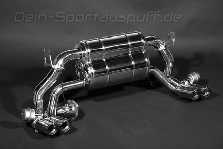 Capristo Edelstahl Duplex Sportauspuff mit Klappensteuerung Ferrari Testarossa 512 TR u. F 512 M je 2x rund doppelwandig abgeschrägt (Mod. mit OEM-Kat)