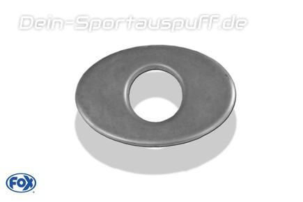 Fox Edelstahl Auspuff Endrohr Deckel anschweißbar 115x85mm oval Innendurchmesser: 50mm