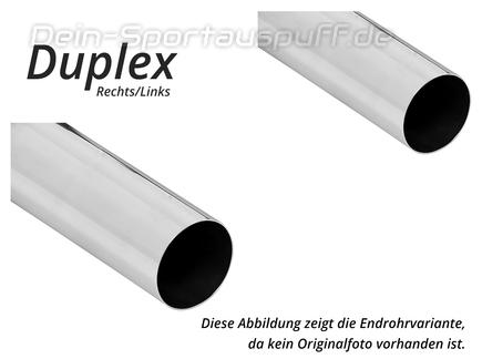 Fox Edelstahl Duplex Sportauspuff Honda Civic 7 Type R EP3 je 2x90mm rund scharf gerade