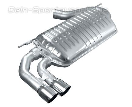 Eisenmann Edelstahl Sportauspuff BMW 3er F30 F31 Limousine u. Touring 320i bis 06/2015 2x76mm rund scharf gerade