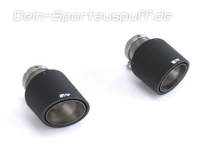 Remus Carbon Endrohrsatz 2x102mm rund eingerollt seitlich abgeschrägt