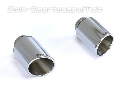 Remus Edelstahl Endrohrsatz 2x102mm rund eingerollt seitlich abgeschrägt