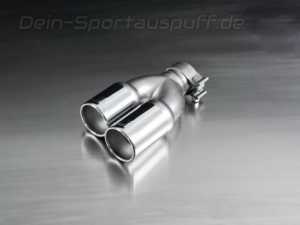 Remus Edelstahl Duplex Endrohrsatz rechts-links BMW 3er F30 F31 Limousine u. Touring je 2x76mm rund eingerollt gerade