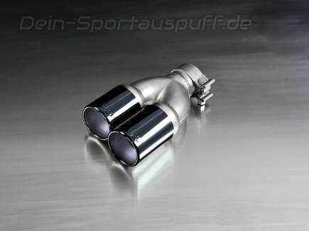Remus Edelstahl Duplex Endrohrsatz rechts-links BMW 3er F30 F31 Limousine u. Touring je 2x76mm rund eingerollt gerade in schwarz