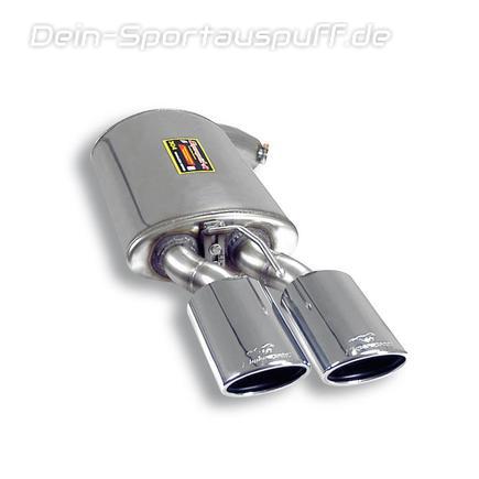 Supersprint Edelstahl Sportauspuff links Mercedes CL-Klasse CL216 CL63AMG CL65AMG 2x 120x80mm oval eingerollt abgeschrägt