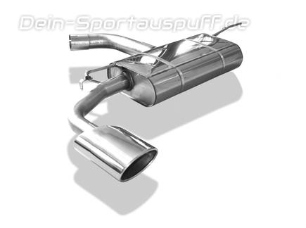 Fox Edelstahl Sportauspuff Audi A3 8V Sportback 1.8TFSI 140x90mm oval eingerollt abgeschrägt