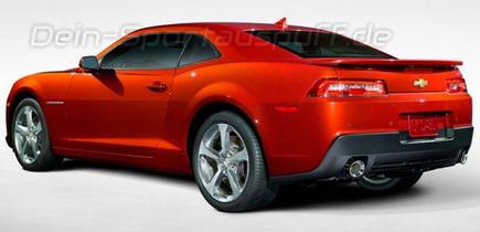 Borla Edelstahl Duplex Sportauspuffanlage ab Kat Chevrolet Camaro V6 Modelljahr 2014-15 je 89mm rund eingerollt abgeschrägt